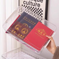 A4 Transparent Document Storage Box for Important Files, Household Certificates, and Test Papers