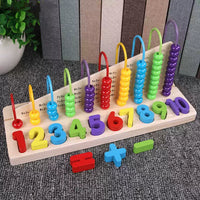 Educational Wooden Number Shape Puzzle Board for Toddlers, Montessori Learning Toy for Early Development