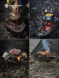 KEEMANS Portable Folding Wood Burning Stove for Camping Hiking Bonfire BBQ