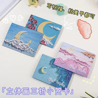 Artistic Oil Painting Greeting Cards for Birthdays and Festivals, Creative Floral Design Gift Cards
