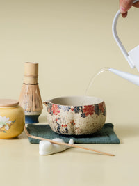Ceramic Matcha Bowl Gift Set with Bamboo Whisk and Tools, Japanese Style