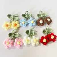 Puff Flower Crochet Woolen Five-Petal Small Flower Applique for Clothing Accessories and Handicraft Embellishments