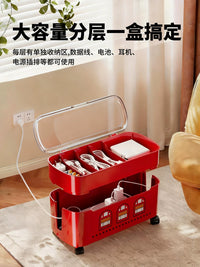 Desktop Cable Management Box with Lid for Power Strips and Cords