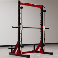 Multi-functional Smith Machine Squat Rack with Barbell for Home Gym Weightlifting and Bench Press