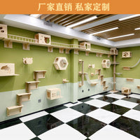 Wall-Mounted Cat Tree with Space Capsule & Scratching Post for Large Cats