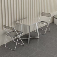 Industrial Stainless Steel Dining Table for Cafes and Restaurants, V-Leg Design