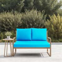 Outdoor Waterproof UV-Resistant Rectangular Sponge Cushion for Patio Garden Bench Sofa