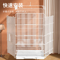 Large Metal Bird Cage for Parrots Budgies Cockatiels Lovebirds Finches, Spacious Breeding and Observation Villa