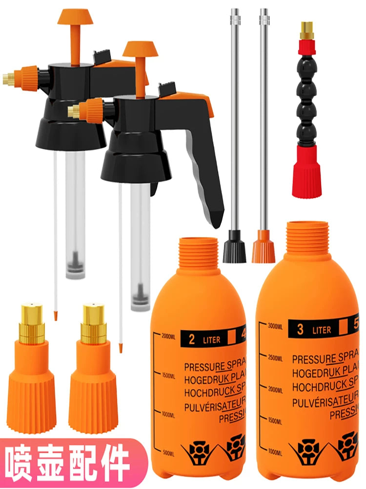 Manual Pressure Sprayer Accessories for Watering Cans - Nozzles, Spray Heads, and Extension Wands