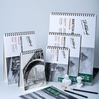 Thickened 160g Sketchbook for Artists, A3/A4/A5 Blank Paper for Colored Pencil and Hand-Drawing
