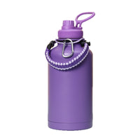 Large Capacity 304 Stainless Steel Wide Mouth Sports Water Bottle with Woven Handle
