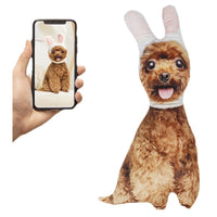 Custom Pet Photo Pillow Plush Toy - DIY Shaped Cat Dog Doll