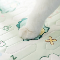 Cartoon Pet Bed with Removable Cooling Mat for Cats and Small Dogs, All Seasons