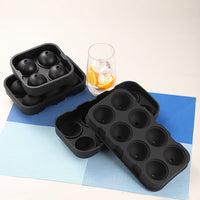 Honeycomb Silicone Ice Cube Tray with Lid for Large Square and Round Ice Balls