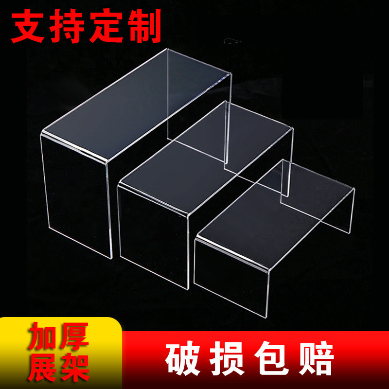 Acrylic Display Riser Stand for Collectibles, Cabinets, and Shelves