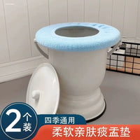 Plush Warm Toilet Seat Cover for Chamber Pot or Children's Toilet, Full Wrap Design