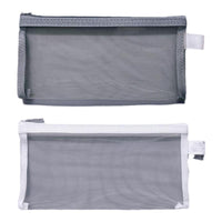 Korean Simple Transparent Mesh Pencil Case for Women and Men, Large Capacity Stationery Pouch for Exams and Document Storage