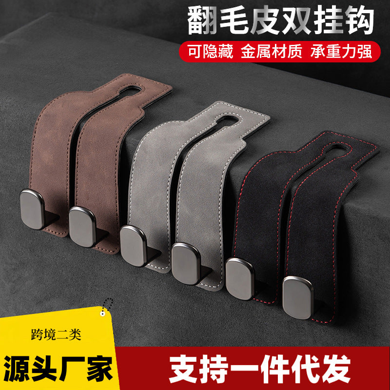 Car Seat Back Hook with Phone Holder and Storage for Headrest