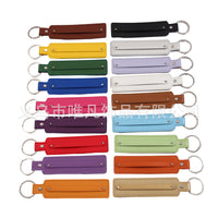 Alloy Faux Leather Keychain PU Leather Key Ring Couple Phone Pendant DIY Creative Small Gift
