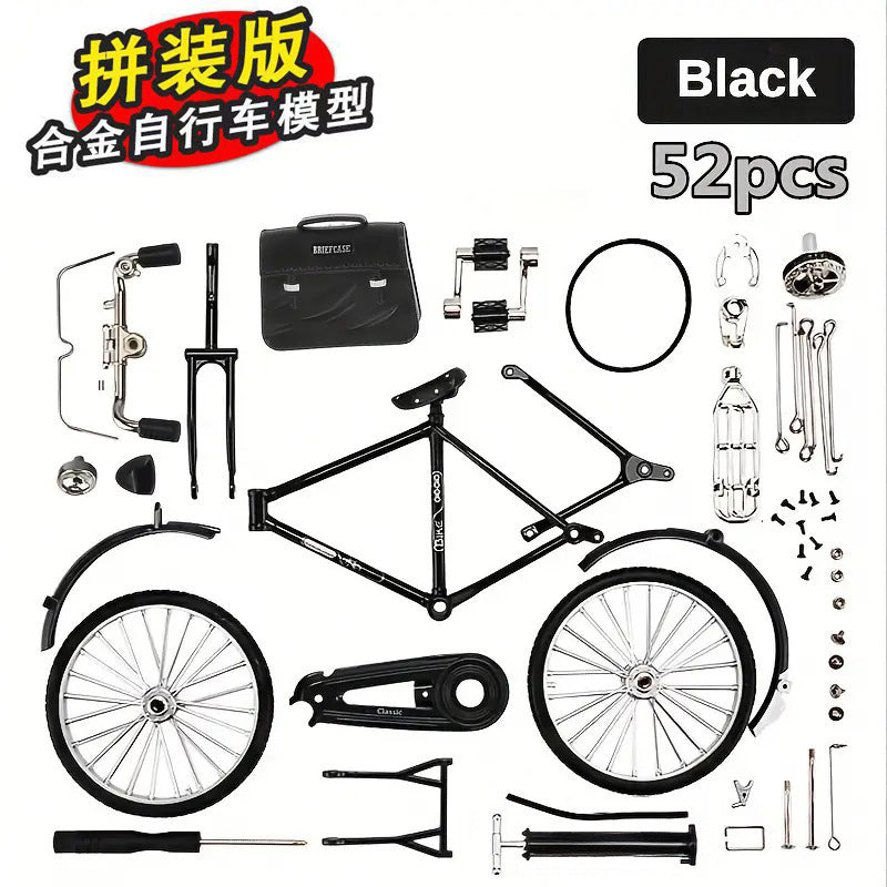 DIY Retro Bicycle Model Kit Alloy Collectible Toy