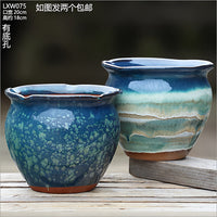 Large Caliber Terracotta Planter for Succulents and Orchids, Ceramic Flower Pot