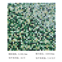 Hot Melt Ice Porcelain Jade Mosaic Tiles for Living Room, Hotel, and Pool Decor