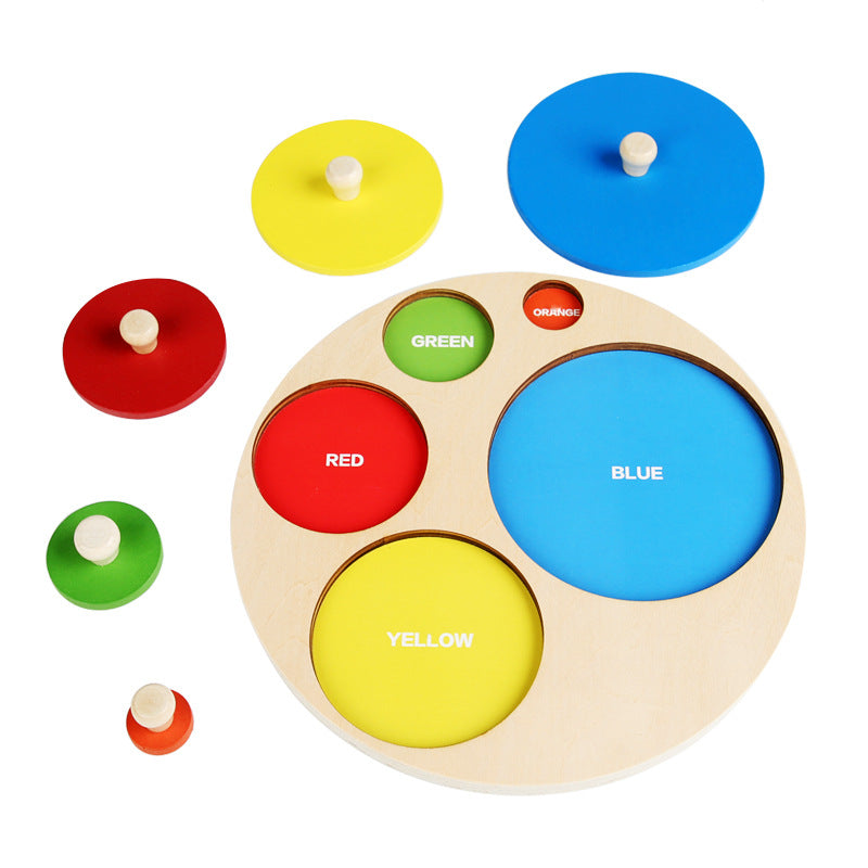 Montessori Wooden Geometric Shape Puzzle Board for Toddlers