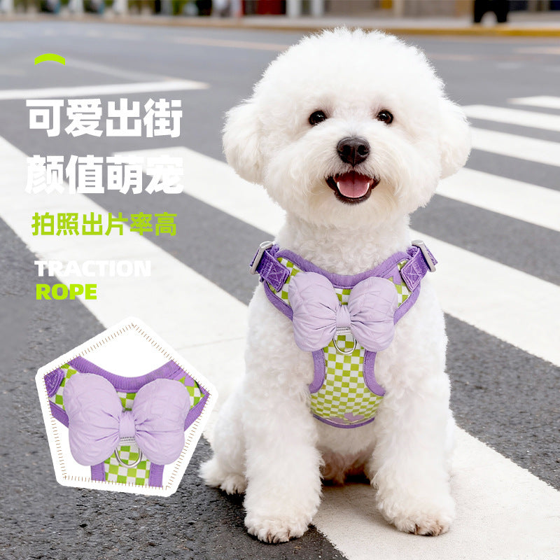 Breathable Pet Harness and Leash Set for Small Dogs - Bichon, Teddy, Outdoor Walking