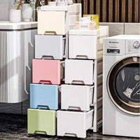 Ultra-Narrow Rolling Storage Cart with Drawers for Bathroom Kitchen Bedroom