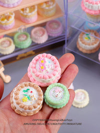 Miniature Dessert Shop Display Cabinet Dollhouse Play Food Toy