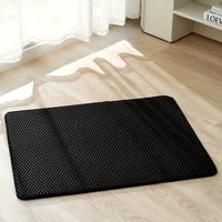 Double Layer EVA Cat Litter Mat, Washable, Anti-Tracking, Splash-Proof Litter Trapper
