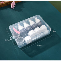 Travel Portable Vacuum Pump Bottle Set for Lotions and Sprays, Refillable Cosmetic Containers