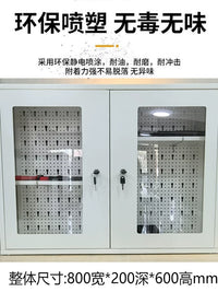 Heavy-Duty Wall-Mounted Tool Cabinet Deepened Storage Locker for Factory Workshop Garage with Lock