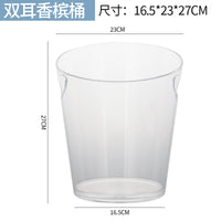 4.5L Double-Handle Champagne Ice Bucket, Portable Clear Plastic Beer Cooler with Non-Slip Grip