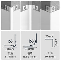 Aluminum Alloy Corner Trim for Wall Plastering and Reinforcement, Anti-Collision Edge Banding