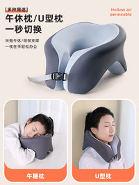 U-Shaped Neck Pillow for Travel and Office Naps, Cervical Support Headrest
