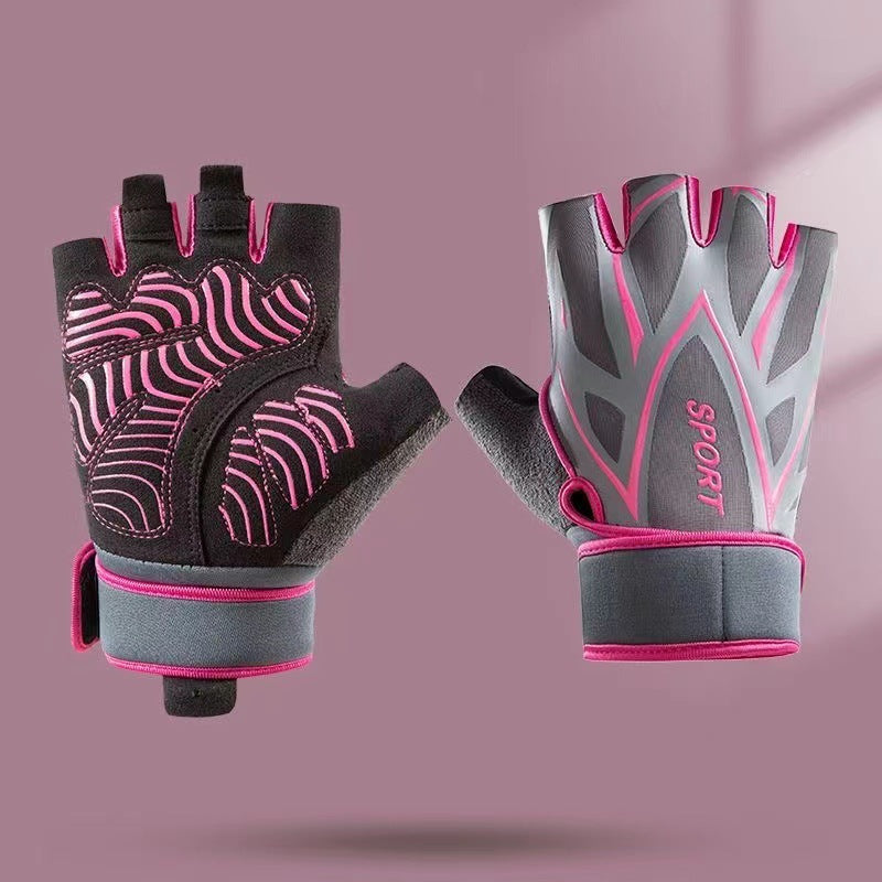 Women's Summer Half-Finger Cycling Gloves with Sun Protection and Anti-Slip