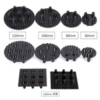 Plastic Pot Bottom Mesh Pads for Drainage and Soil Retention - Round and Square Breathable Mats with Feet