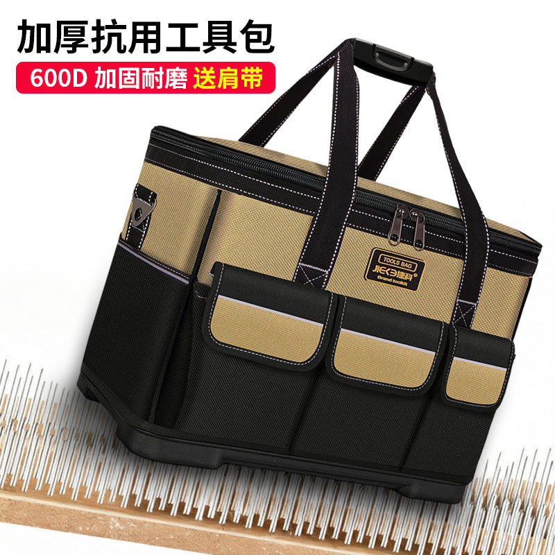 Multi-functional Portable Electrician Tool Bag Canvas Storage Pouch for Woodworking and Installation