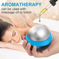 Stainless Steel Massage Ball Roller for Muscle Relief and Cold/Hot Therapy