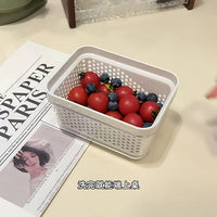 Double-Layer Kitchen Drain Basket for Vegetables and Fruits, Food-Grade Thickened Washing Basin