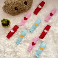 Pet Leg Warmers with Heart Pattern for Small Dogs - Anti-dirt & Warm Leg Sleeves