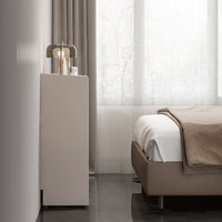 Ultra-Thin 30cm Bedroom Dresser with 8 Drawers, Cream Style, Narrow TV Cabinet Storage