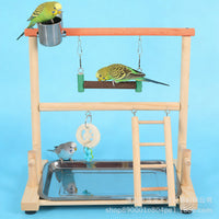 Parrot Desktop Perch with Swing and Grinding Rod for Birds