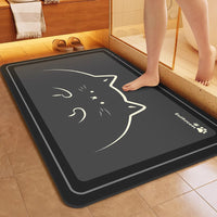 Soft Diatomaceous Earth Absorbent Mat Bathroom Floor Mat Toilet Entrance Non-slip Quick Dry Foot Mat Home Carpet