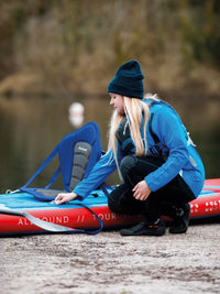 Inflatable SUP Paddle Board Accessories Kit with Pump, Leash, Fin, Seat, and Waterproof Bag
