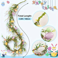 Easter Egg Garland Wreath Spring Festival Decoration