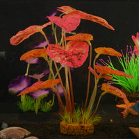 Artificial Aquarium Plant Decorations - Lifelike Water Banyan Leaf Ornaments for Fish Tank Landscaping