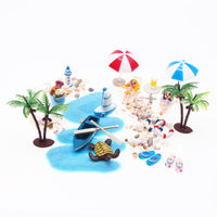 Dollhouse Miniature Beach Micro Landscape Set for Summer Decor