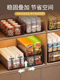 Acrylic Stackable Storage Bins with Handles for Pantry and Desk Organization